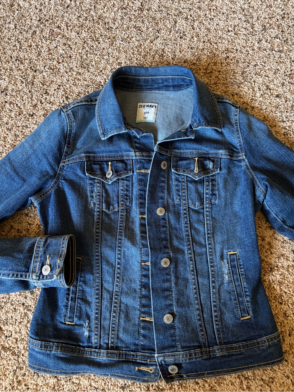 Old Navy Blue Kids Denim Jacket with Button Front